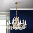 Candelabru modern cristal Aur 24k 12xE14/40W, Hirohito LU 2143/12+6 Gold Orion